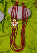 Goldpolish multicolour red chain-1084