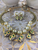 Goldpolish emerald green set-1092