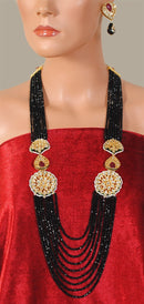 Goldpolish black and golden pearl set-1103