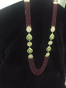 Goldpolish ruby red, green and white beautiful set-1113