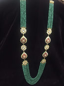 Beautiful emerald green , deep red  goldpolish set-1114