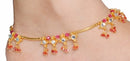 Golden kundan Anklets With Move Beads