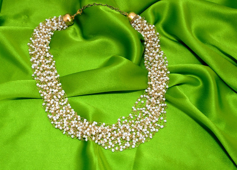 Goldpolish white diamond chain-10.5 ''