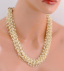 Goldpolish white diamond chain-10.5 ''
