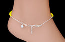 Silverpolish yellow beads anklet-113