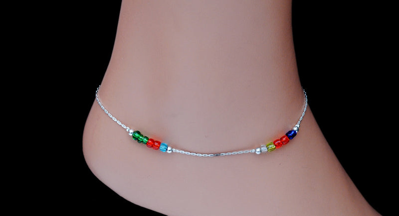 Silverpolish multicolor beads-121