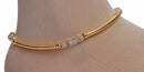 Golden and white anklet-1188