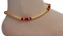 golden and deep red anklet-1189