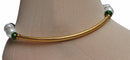 Golden green and white anklet-1195