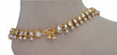 Golden and white anklet-1203