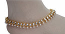 Golden and white anklet-1203