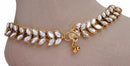 Golden and white anklet-1206