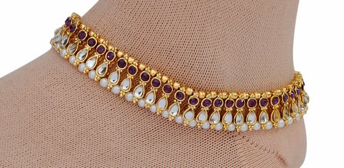 golden and purple anklet-1211