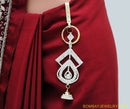 GOLDPLATED WHITE DIAMOND SAREE KEY CHAIN