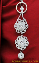 SILVERPLATED WHITE DIAMOND SAREE KEY CHAIN