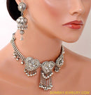 silverpalted kundan set