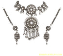 SILVERPLATED WHITE KUNDAN SET