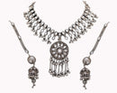 Beautiful silver polish kundan  set