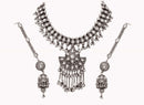 Beautiful silver polish kundan  set
