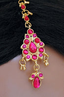 Fusicha pink head piece tikka