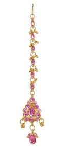 Pink head piece tikka