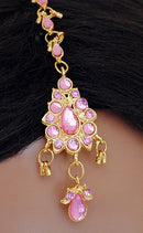 Pink head piece tikka