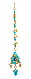 Aqua blue head piece tikka