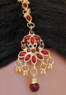 Maroon head piece tikka