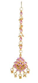 Pink head piece tikka