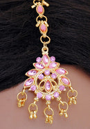 Pink head piece tikka