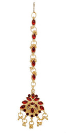 Maroon head piece tikka