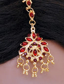 Maroon head piece tikka