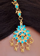 Aqua blue Head piece tikka