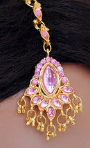 Pink head piece tikka