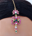 Goldpolish Fusicha pink, green and white diamond tikka-124