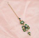 Goldpolish green and white diamond tikka-129