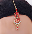 Goldpolish red and white diamond tikka-130