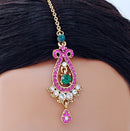 Goldpolish fusicha pink, green and white diamond tikka-133