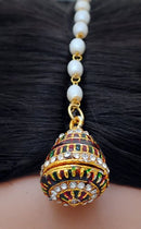 Goldpolish maroon, green and white tikka-1251