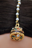 goldpolish multicolour head piece tikka-1254