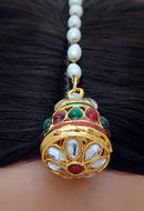 Goldpolish marroon, green and white tikka-1256