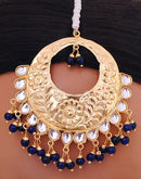 Goldpolish deep blue and white head piece tikka-1313