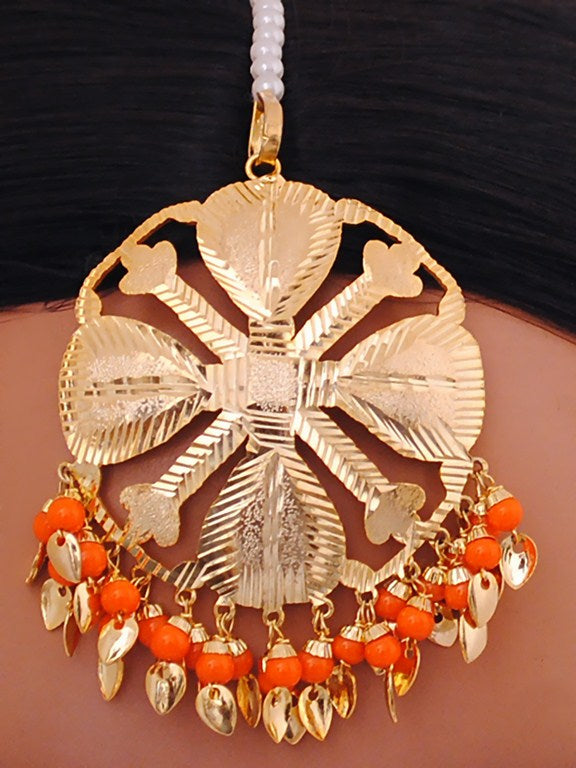 goldpolish orange head piece tikka-1318