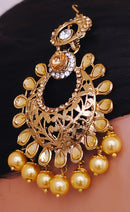 Goldpolish golden and white jhumar-1327