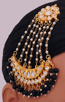 Goldpolish black and white jhumar-1329