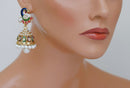 Goldpolish multicolour peacock jhumi earring-2208