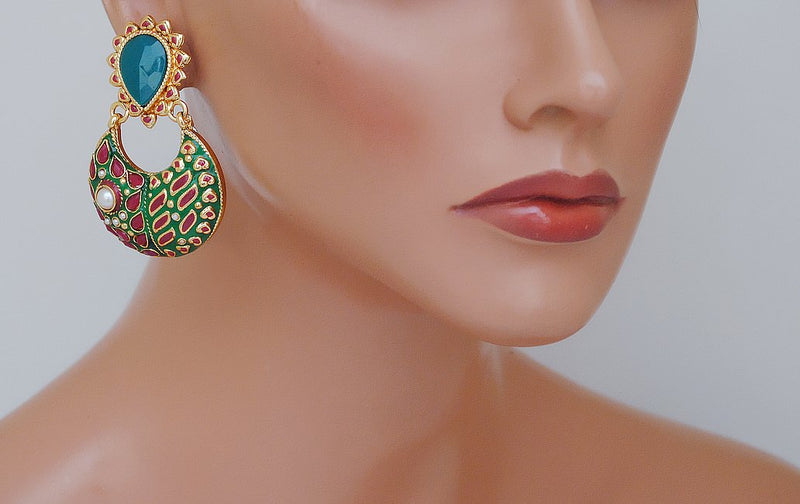 Goldpolish multicolor earring-2230