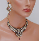 Goldpolish dark move and white kundan se-1760t