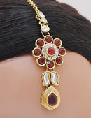 Goldpolish marron and white choker set-1793